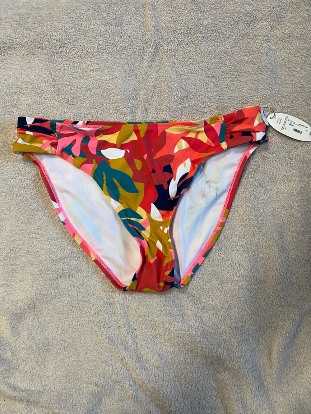 Mynah Women’s Mid Rise Hipster Bikini Bottoms Large NWT Medium Coverage